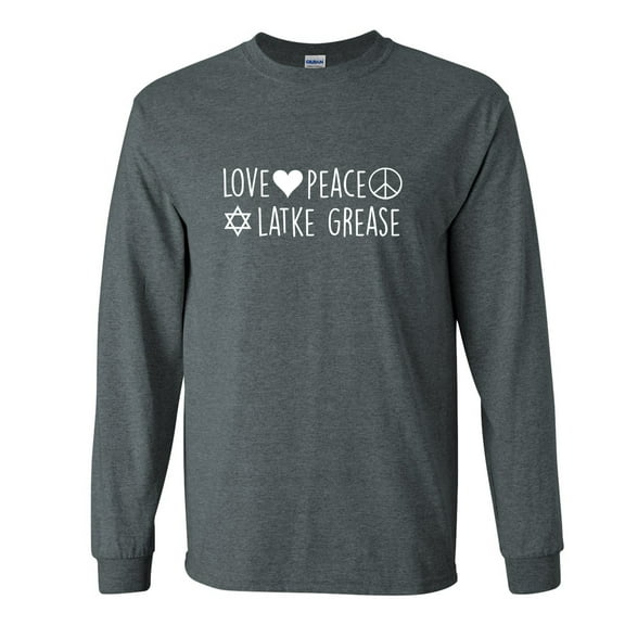 Love Peace Latke Grease Adult Long Sleeve T-shirt