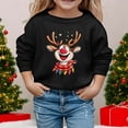 thumbnail image 2 of MIASHUI Chandail à Capuchon et Chandails en Molleton pour Filles Automne Hiver Imprimé de Noël Col Rond Manches Longues Décontracté Sans Capuche pour Filles, 2 of 4