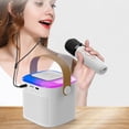 thumbnail image 1 of Xihbxyly Las Mejores Ofertas de Hoy Altavoz Bluetooth Portátil Exterior, Mini Micrófono Inalámbrico, Sistema de Sonido de Karaoke, Micrófono Doméstico, Tesoro de Karaoke Recargable, 1 of 3