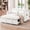 Beige, variant on avobird 3 in 1 Convertible Sleeper Futon Sofa Bed, 55" Pull Out Sofa Bed with Storage Pocket/Side Pocket/2 Pillows for Living Room, Dark Gray