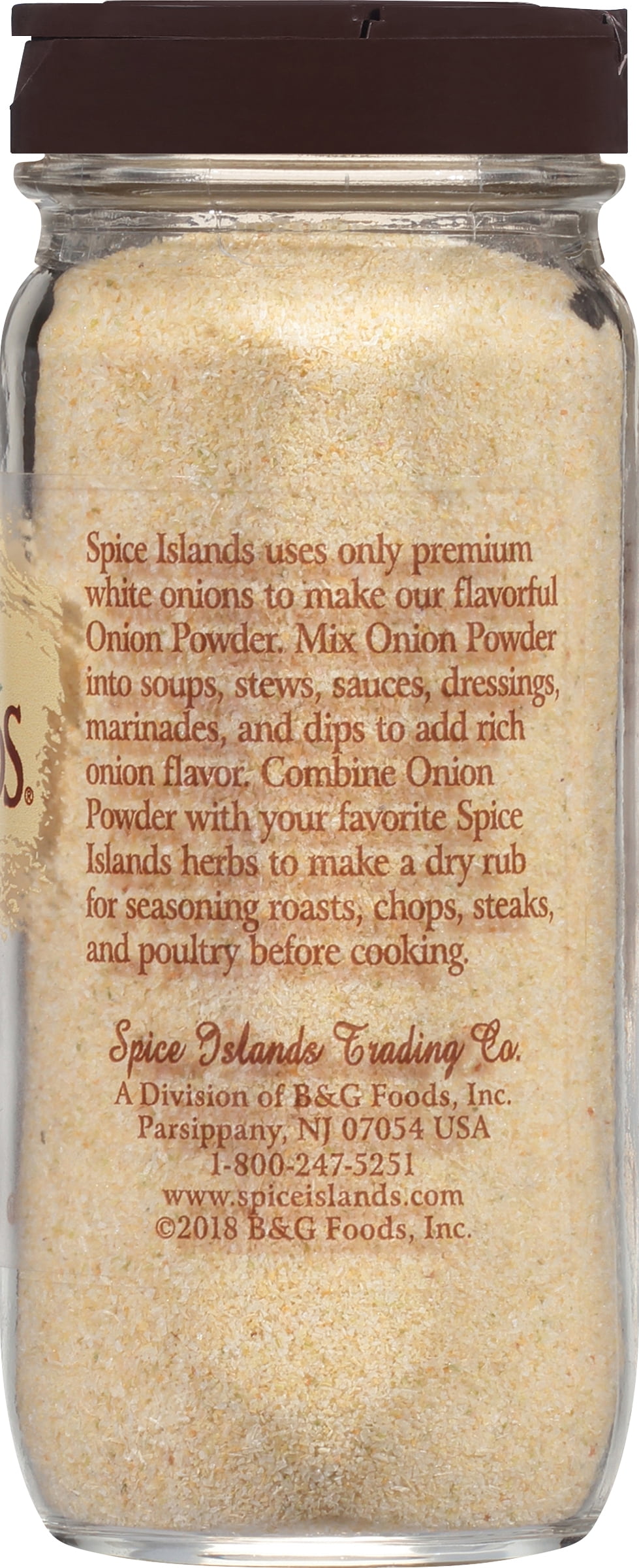 (3 pack) Spice Islands Onion Powder, Kosher, 2.2 oz
