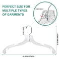thumbnail image 3 of Perchas de plástico transparentes Quality Hangers, paquete de 96, 43 cm, 3 of 6