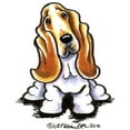 thumbnail image 3 of CafePress - Basset Sit Pretty Women's Dark Pajamas - Women's Short Sleeve Print T-Shirt and Pants Dark Cotton Pajama Set, 3 of 7