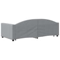 thumbnail image 3 of vidaXL Daybed with Trundle Light Grey 100x190 cm Fabric, 3 of 5