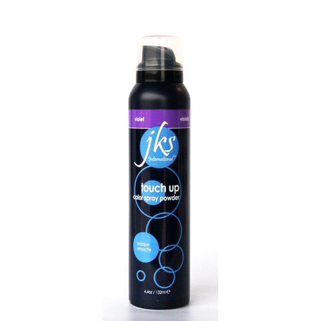 JKS Touch Up Spray VIOLET color de cabello temporal en polvo en aerosol. Color de cabello sin compromiso