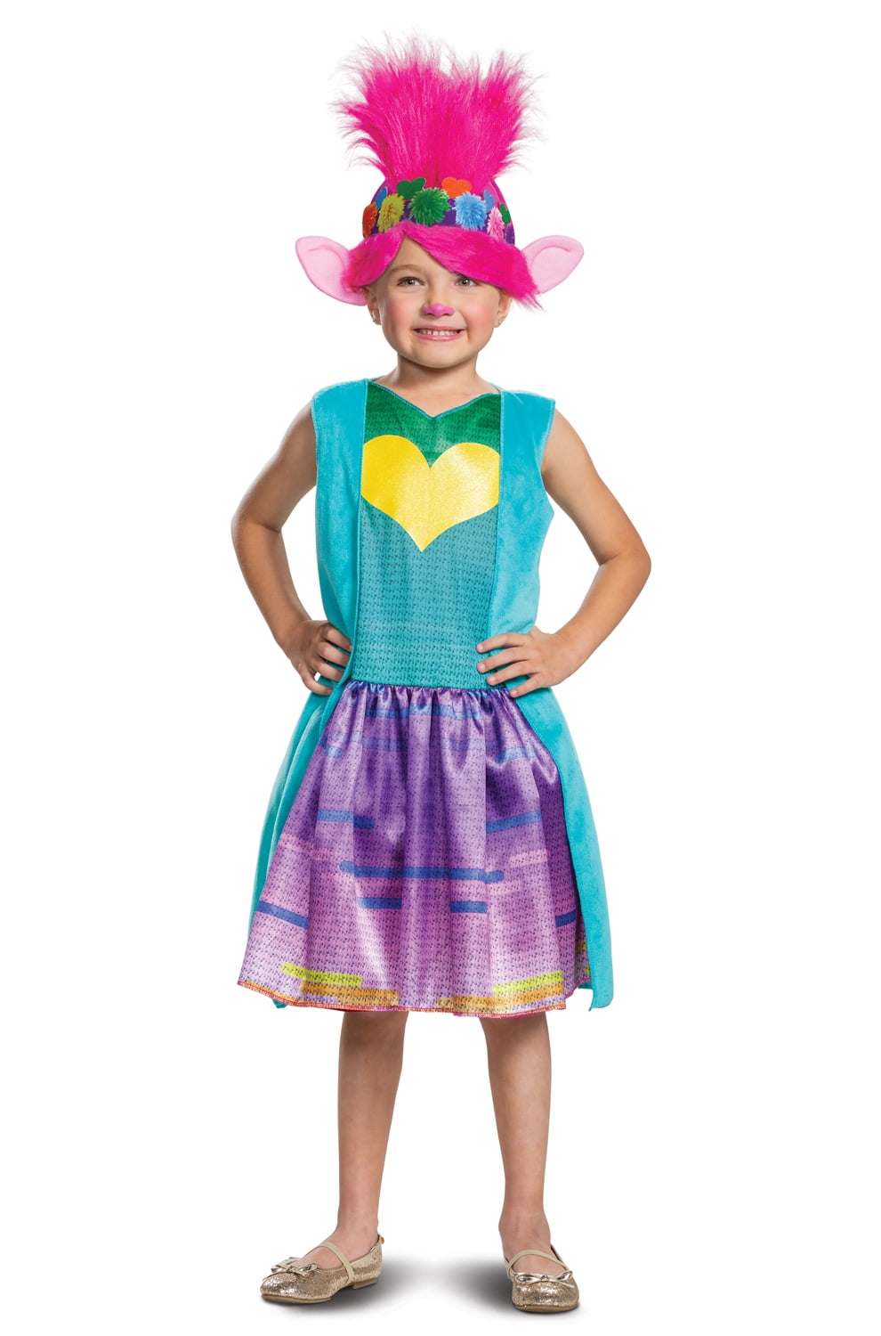 Poppy Tutu Dress Costume Trolls Fancy Dress Rainbow All Sizes Colours Princess 