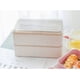 thumbnail image 5 of Bento Box Caja de almacenamiento de alimentos Accesorios de cocina Fiambrera rectangular de doble capa (18*11*10 cm) Rosa, 5 of 5