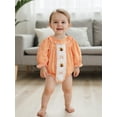 thumbnail image 6 of BemeyourBBs Thanksgiving Baby Girls Romper Plaid Embroidery Turkey Bodysuit, 6 of 9