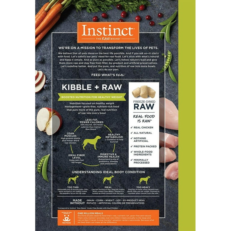 Instinct by Nature's Variety Healthy Weight Grain-Free Chicken Meal Recipe Dry Dog Food Instinct by Nature's Variety Healthy Weight Grain-Free Chicken Meal Recipe Dry Dog Food