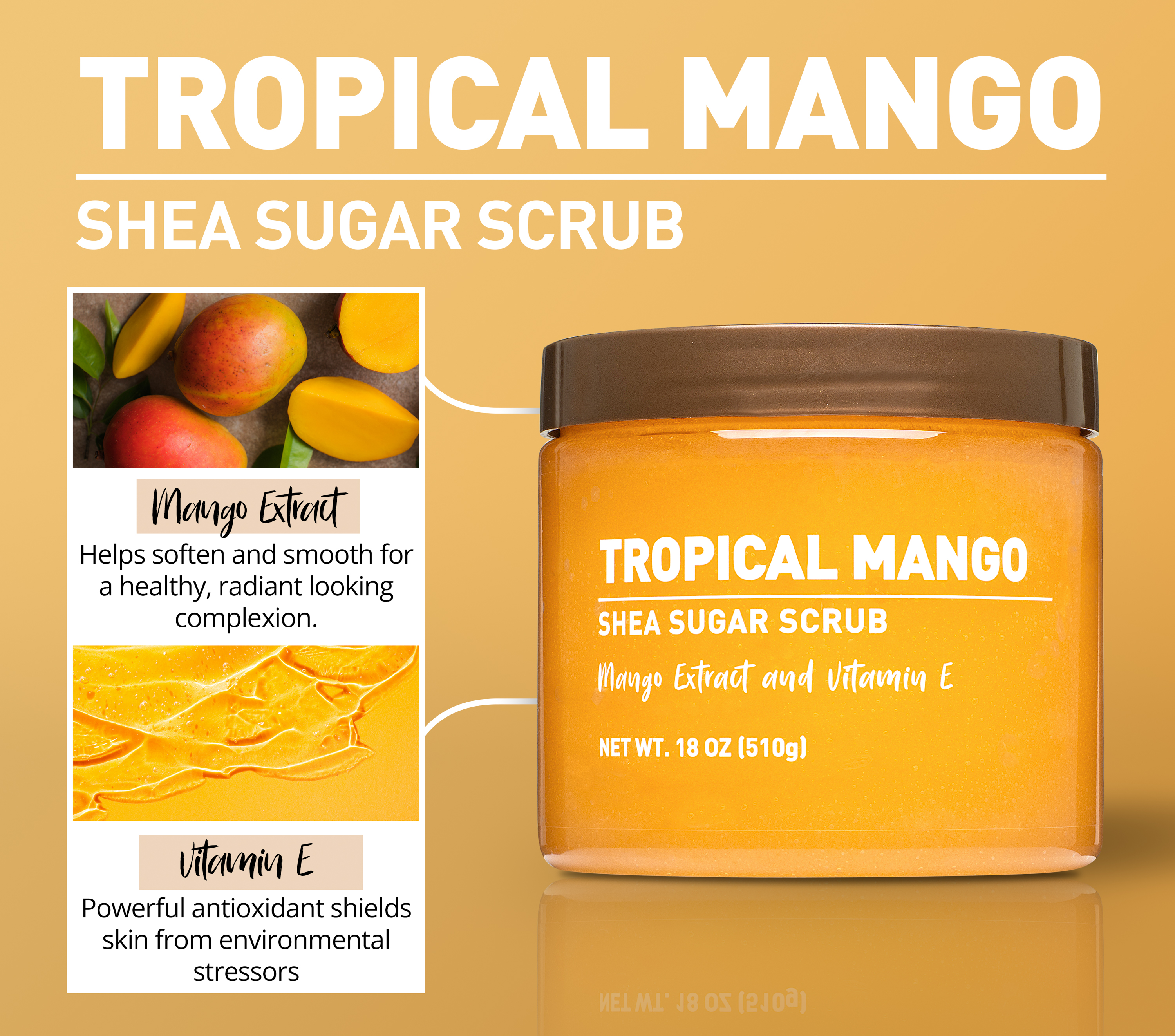 Equate Shea Sugar Scrub, Tropical Mango photo 5
