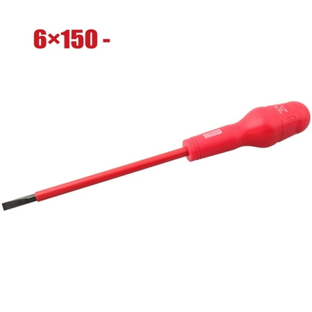

BUYISI Insulated Screwdriver Magnetic Bit High Voltage Resistant 1000V Electrician Tool 6×150-