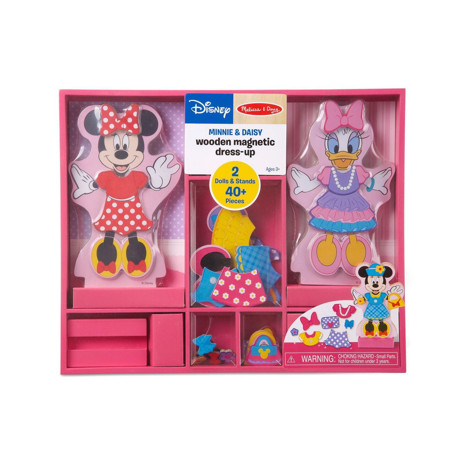 Melissa & Doug Minnie & Daisy - Wooden Magnetic Dress- Up
