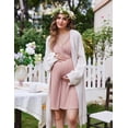 thumbnail image 5 of Oudiya Short Sleeve Maternity Nursing Dress Nightgown with Button Labor and Delivery Gown for Hospital S-XXL, 5 of 6