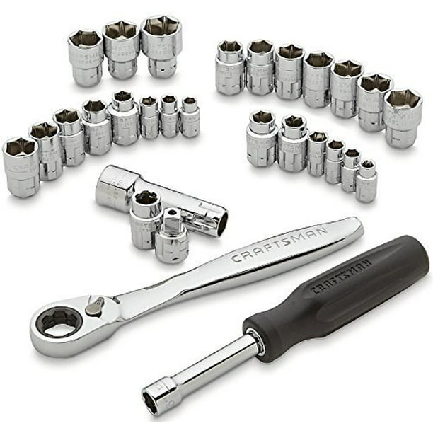 Craftsman 30pc Max Axess 1 4 3 8 In Drive Socket Wrench Set With Rugged Case Walmart Com Walmart Com