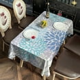 thumbnail image 2 of Rectangle Waterproof Tablecloth 60×102 Inch, Dahlia Floral Reusable Indoor/Outdoor Durable Table Cover for Party Kitchen Dinner Room Decor, 2 of 6