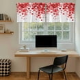 thumbnail image 5 of Red Gradient Tier Curtains 24 Inch Length, Abstract Polka Dots Vintage Modern Art Cafe Short Curtains for Bathroom Over Sink, Small Kitchen Curtain Light Filtering Tiered Drapes 2 Panels 27.5"Wx24"L, 5 of 8