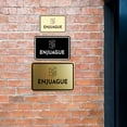 thumbnail image 5 of Signs ByLITA Classic Framed Enjuague Door or Wall Sign Durable ABS Plastic | Laser Engraved | Easy Installation | Elegant Design Sign (Black) - Medium, 5 of 8