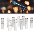 thumbnail image 4 of 3 Pin XLR Wire Connector, Sturdy 3 Pin XLR Male Connector Nickel Plating Easy To Assemble 10pcs  For, 4 of 8