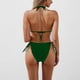 thumbnail image 4 of Traje de baño de verano para mujer, de color liso, con cojín en el pecho y sin soporte de acero, sin espalda, con tirantes, de nailon., 4 of 7