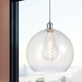 thumbnail image 2 of 516-1P-WPC-G124-14 Innovations Lighting Ballston Athens 1 Light 14" Cord Hung Pendant Polished Chrome/Seedy, 2 of 2