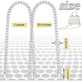 thumbnail image 2 of 2Pcs Flat Purse Chain Strap Handbag Replacement Strap with Metal Buckles(23.6 Inches Silver), 2 of 5