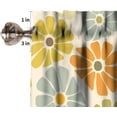 thumbnail image 3 of Boho Floral Valances for Kitchen,60s 70s Vintage Bohemian Botanical Floral Rainbow Kids Girls Bedroom Living Room Window Drapes 54x18inch, 3 of 6
