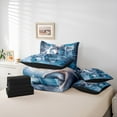 thumbnail image 5 of Manfei 3D Wolf Bedding Comforter Set 7pcs for Kids, Dreamy Moon Galaxy Queen Bedding Sets, Woodland Animal Reversible Queen Sheet Sets, Super Cozy Room Decor, 5 of 7