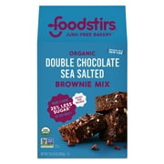 Foodstirs Junk-Free Bakery, Organic Double Chocolate Sea Salted Brownie Mix |25% Less Sugar | Dairy Free | 16.19 oz