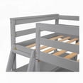 thumbnail image 2 of Gray Twin Size Loft Bed Featuring Desk, Shelves & 2 Built-in Drawers, Solid Pine, 2 of 15