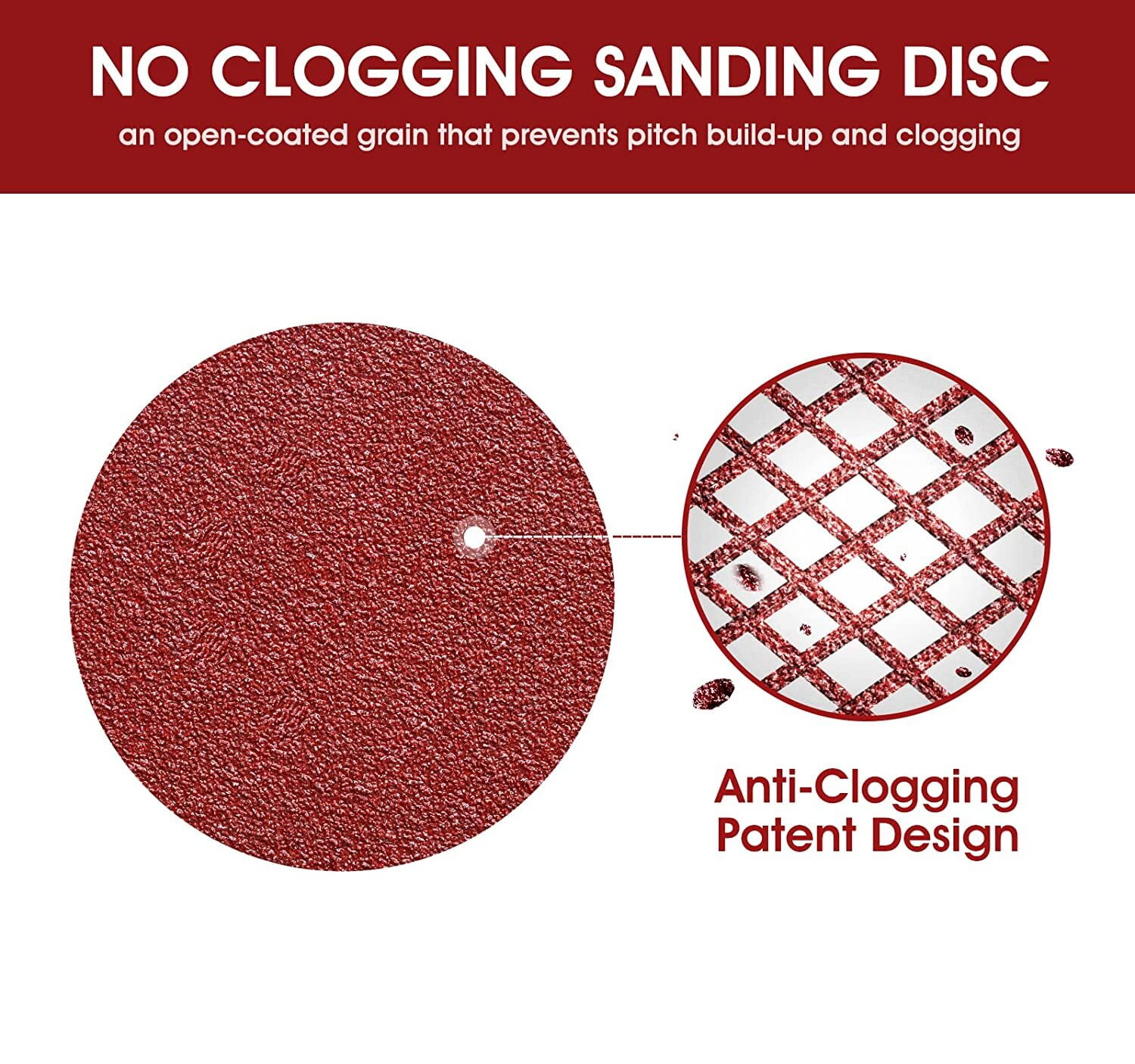 SATC 100 x 5 inch Sanding Discs 120 Grit Hook Loop 8-Hole Orbital Sander Sandpaper Pads