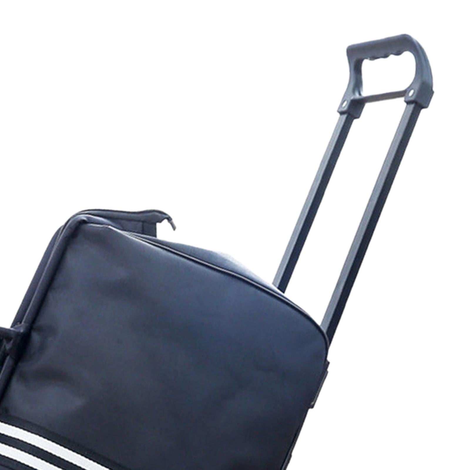 Large Capacity Weekender Bag with 2 Wheel Zipper Closure Duffel Tote with Handle A