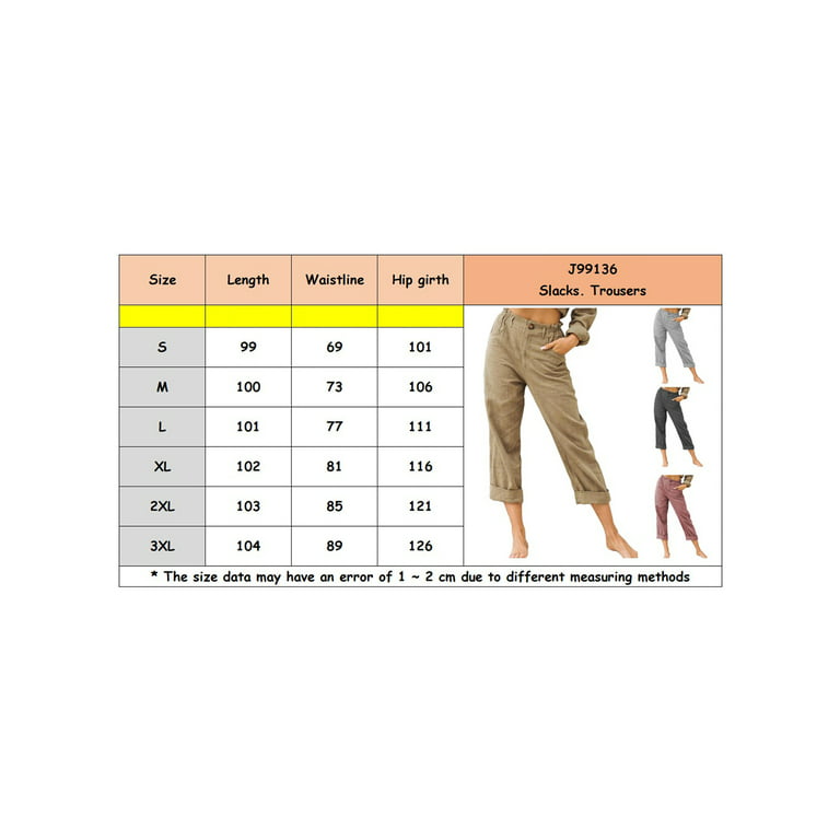 wybzd Straight Leg Dress Pants for Women High Waist Yoga Business Work  Casual Loose Cotton Linen Stretchy Trousers Brown L