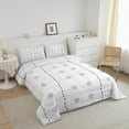 YST Boho Comforter Set Queen Geometric Bedding Floral Shabby Chic