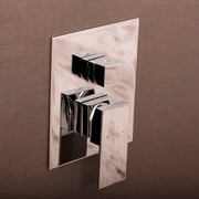 DAX Brass Concealed Square Shower Valve with Pressure Balance and Shutoff, Chrome