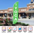 thumbnail image 4 of Yoga Sign feather flag for Outdoor by Mavis Printing | 11.5 FEET Long Polyester Outdoor Banner Flag for Easy Hang | HD Print Swooper I Flag Only to Advertise Yoga| Made in USA I Flag Only, 4 of 5