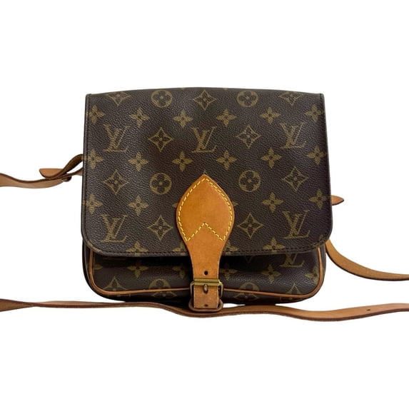 Pre-Owned LOUIS VUITTON Culteciel MM Monogram Leather Shoulder Bag Brown 25780 (Good)