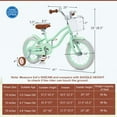 thumbnail image 3 of Prorider 14" Kid's Bike with Removable Training Wheels & Basket for 3-5 Years Old Green, 3 of 10