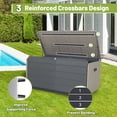thumbnail image 6 of Newboti Furniture 260 Gallon Plastic Deck Box, Large Patio Storage Box with Lock, Wheels & Waterproof Lid for Outdoor Cushions, Garden and Pool Supplies (Gray) BN.8294, 6 of 11