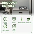 thumbnail image 4 of HLONK Réveil Numérique Affichage LED Horloge Numérique Réveil de Chevet avec Répétition pour Chambre Recharge USB à Intensité Réglable 7”, 4 of 9