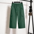 thumbnail image 6 of Womens Shorts Soft Solid Multi-Pocket High Waist Cargo Shorts for Women Black L, 6 of 9