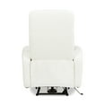 thumbnail image 4 of Bloomy 35.5" High-Back Power Recliner Motion Chair Chiffon White Boucle, 4 of 7
