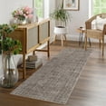 thumbnail image 1 of Garvee 2'x6' Solid Runner Rugs, Washable Modern Accent Rugs Foldable Printed Indoor Rug Carpet, Stain-Resistant Soft Low Pile Floor Mat for Entryway Bedroom Hallway Kitchen, Brown, 1 of 8