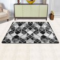 thumbnail image 3 of Ryvnso Checkered Grid Plaid Pattern Area Floor Mats Large Nursery Rugs Non-Slip Carpets Doormat 36" x 24", 3 of 7