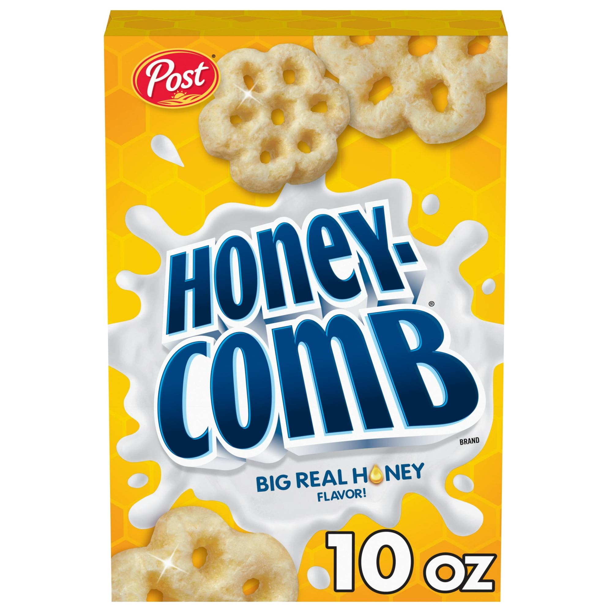 Honeycomb Breakfast Cereal, Made with Whole Grain & Real Honey, Dye-Free, 10 oz Box