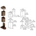 thumbnail image 6 of CRL 0P34LHDU Dark Bronze Offset Left Hand Pivot Set Flush with Frame Face, 6 of 7