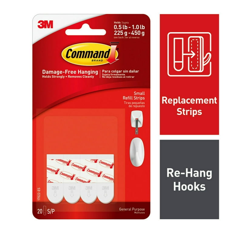 Command Refill Strips, White, Small, 20 Strips/Pack Command Refill Strips, White, Small, 20 Strips/Pack