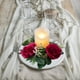 thumbnail image 1 of ¡Compra Inteligente!, Corona de velas de rosas, anillo de flores de seda artificial, corona de velas de hojas, decoración de candelabros para mesa de fiesta de San Valentín y bodas Akmoler, 1 of 7