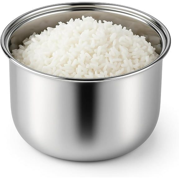 304 Stainless Steel Inner Pot for NS-TSC10, 5.5-Cup Multifunctional Rice Cooker Inner Pot, Durable, Easy to Clean, Even Heating for Perfect Rice