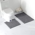 thumbnail image 1 of Bath Mat Non Slip Bathroom Mat Waterproof Bath Rugs Bathroom Absorbent Soft Foot Bath two-piece Gray, 1 of 7