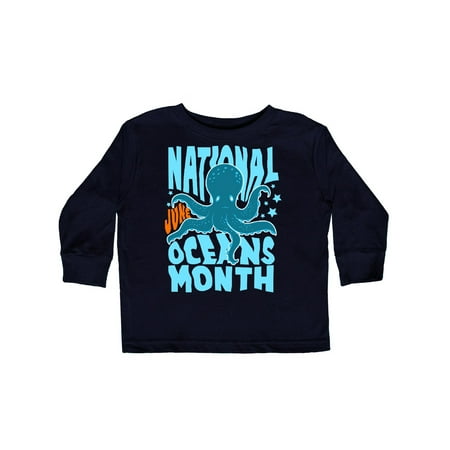 

Inktastic National Oceans Month in June with Octopus Gift Toddler Boy or Toddler Girl Long Sleeve T-Shirt